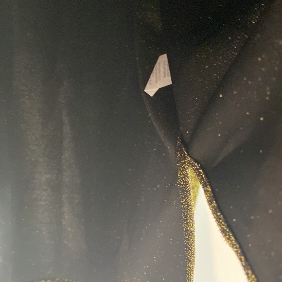 NEW Michael Kors Gold Shimmer Cut Out Shoulder Top - Picture 6 of 10